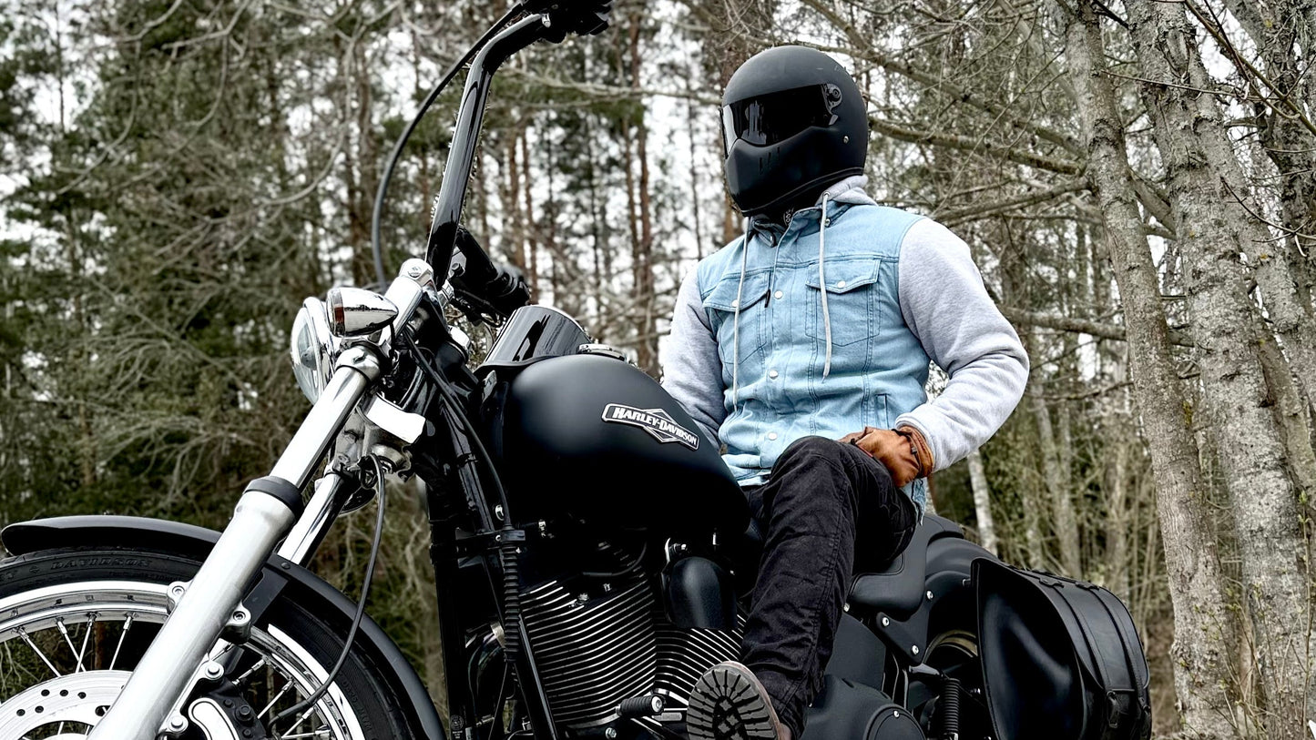 Jeansjacka med huva - Rio Light